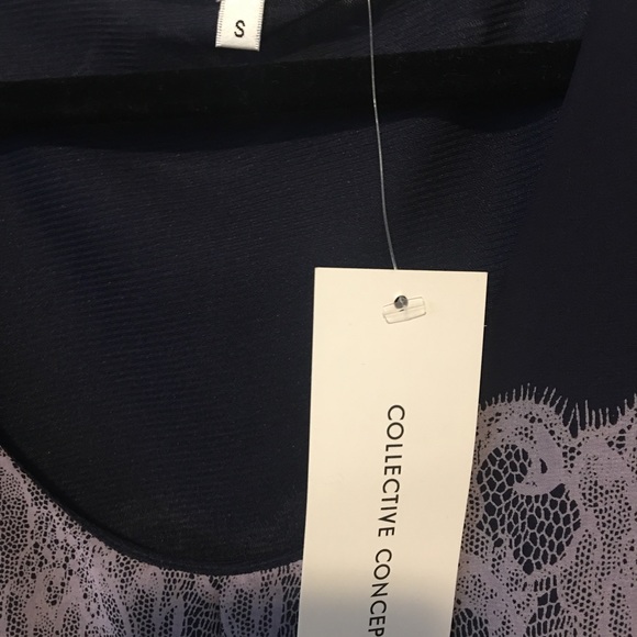 Collective Concepts Lace Print Dress with Sleeves - Picture 3 of 5